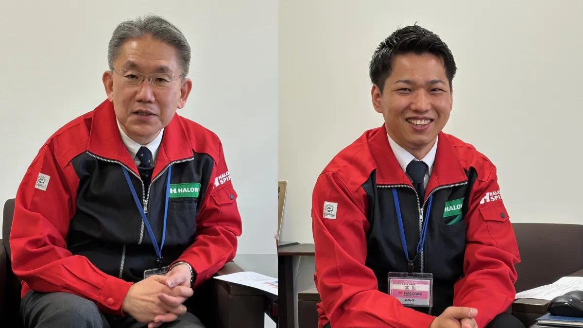 執行役員 財務経理部長 國塩様、販売企画部 課長代理 富田様