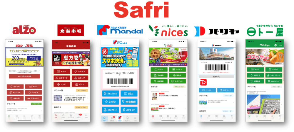 スーパーマーケット向けスマホアプリ「Safri」会員数100万人突破！高い利用率を誇る販促ツール