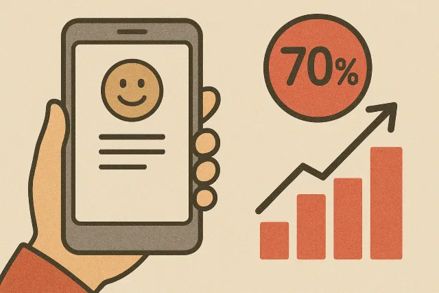 スマホアプリの月間稼働率(MAU)