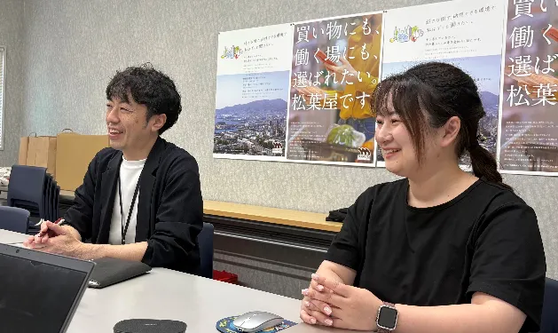 経営企画室 室長 森祐太様、広報室 主任 江口瑞紀様